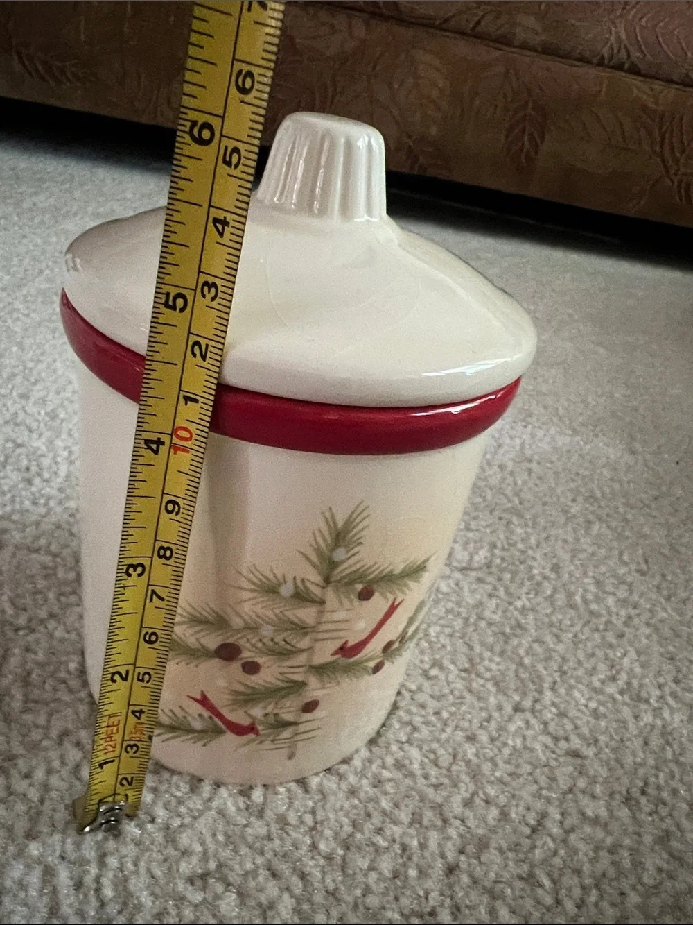 Hallmark White Ceramic Candle Jar with Cinnamon Scent- NWT